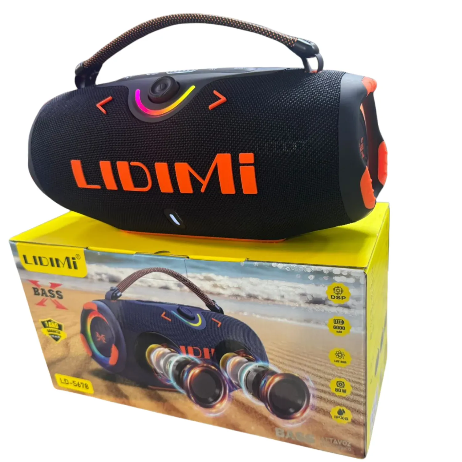 Parlante Bluetooth Portátil Lidimi LD-S678 X Bass 80W - Imagen 4
