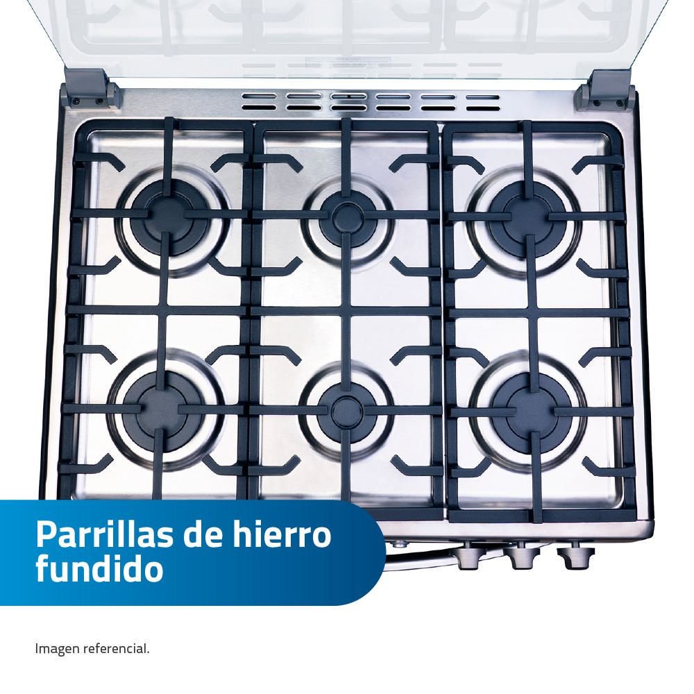 Cocina Indurama Parma Zafiro Croma 6 Quemadores - Imagen 2